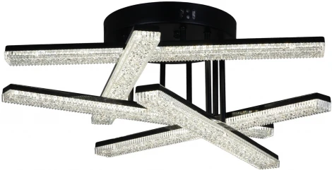 Потолочная люстра светодиодная на штанге с пультом регулировкой яркости и цветовой температуры Reluce 03749-3.3-05C BK (220V)