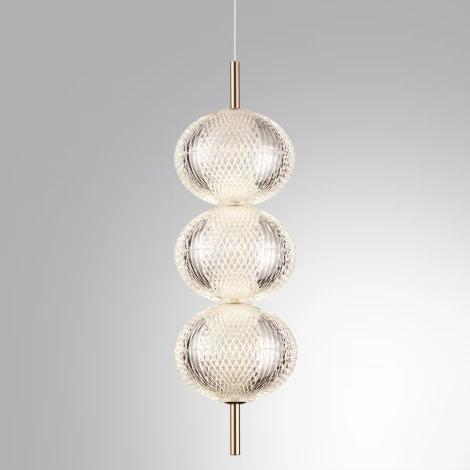 Подвесной светильник Lumion Caprice 6577/18L золото/прозрачный/металл/пластик LED 18W 220V (на проводе, шарики)