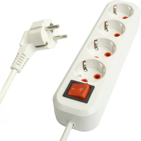 Удлинитель 4-х местный 2 метра с заземлением Stekker Home 49358