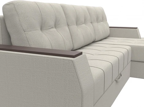 Диван угловой Эмир БС правый угол (Бежевый/Рогожка) Лига Диванов арт.123009