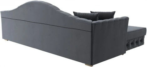 Диван угловой Артис левый угол (Серый/Велюр) Лига Диванов арт.121586L