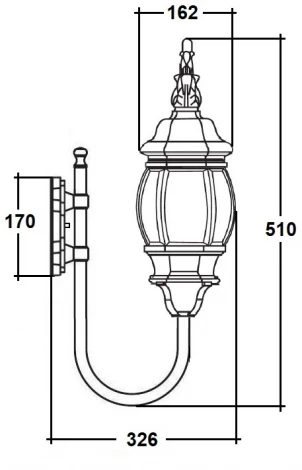 Настенный фонарь уличный IP44 Oasis Light AMERICA S 83401S 10 Bl (220V, фонарь)