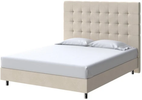 PROxSON Кровать Madrid Boxspring Standart (Ткань: Велюр Ultra Песочный) 200x200