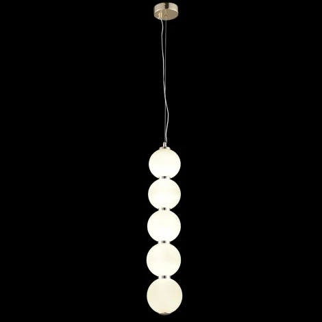 Подвесной светильник Natali Kovaltseva Loft Led LAMPS 81100/5C GOLD WHITE (220V, на тросе, шарики, бусы)