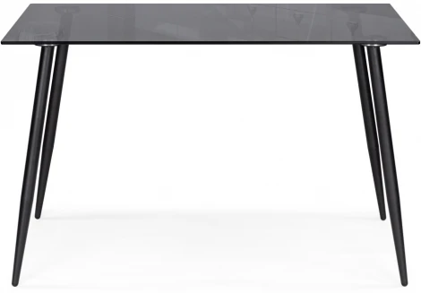 Стеклянный стол Woodville Smoke 120х80х75 clear gray / black 15551