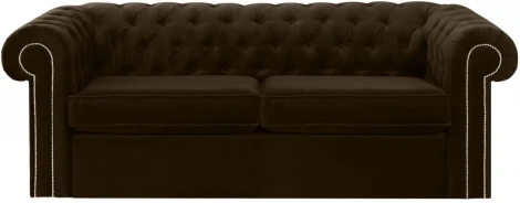 Диван Chesterfield ОГОГО (арт.344632), (Ткань/Коричневый)