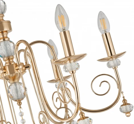 Подвесная люстра Arte Milano AM346109 346109/6 FGD (220V, подвески, на цепи, подсвечник, свеча)