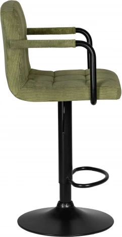 Стул барный DOBRIN KRUGER ARM BLACK (зеленый вельвет (LAR-E2041-7))