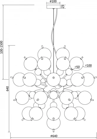 Подвесная люстра Maytoni Bolla MOD133PL-08BS