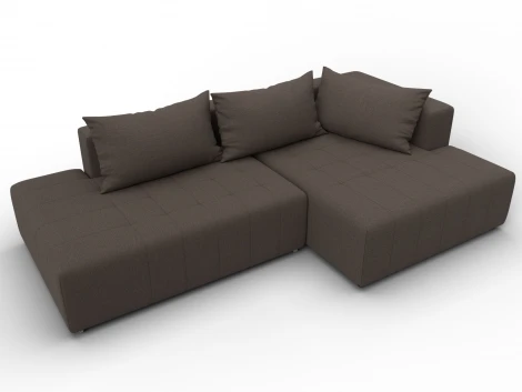 Диван угловой Лига-103 НПБ угол правый (ДСП,Брус,Фанера,Рогожка/Коричневый) Лига Диванов 134810