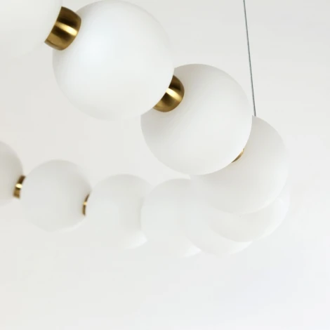 Подвесная люстра Favourite Gubbare 4014-10P (LED, 220V, на тросе, шарики, бусы)