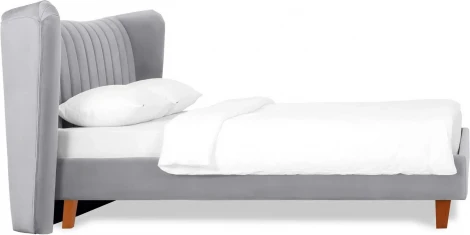 Кровать Queen II Agata L ОГОГО (арт.574969), (Ткань/Серый)