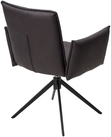 Стул DEAN 360 град.поворот. Темно-серый  экокожа  Maison 99# / Черный, ®DISAUR (арт.621M05774)