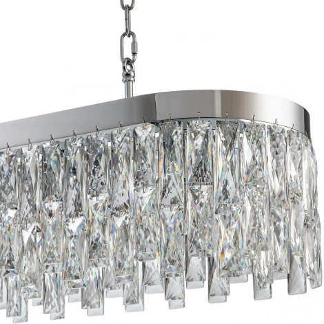 Подвесная люстра большая Indigo Anna V000387 (220V, хрусталь, на цепи)