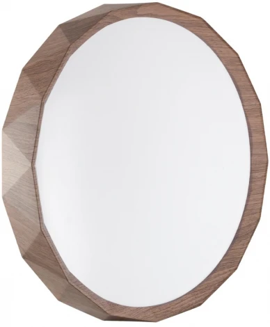 Настенно-потолочный светильник Sonex Zif Wood 7637/DL BASICA SN пластик/корич. под дер. LED 48Вт 3000-6000K D385 IP43 пульт ДУ (220V, круглые)