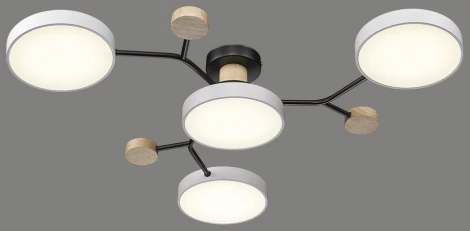 Потолочная люстра на штанге Velante 446-007-04 (LED, 220V, круглые)