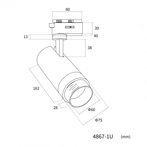 Трековый светильник однофазный светодиодный Favourite Practica 4867-1U LEDx10/20/30W 220V 1004/1768/2312LM 3000-6000K, zoom: 15-60