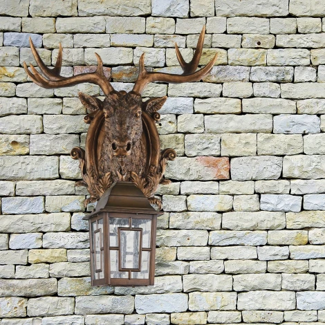 Настенный фонарь уличный Favourite Hunt 2078-1W (220V, животные, олень, IP44)