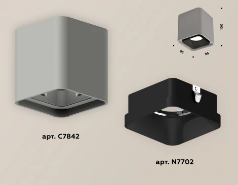 Накладной точечный светильник Ambrella Techno XS7842002 (220V, куб)