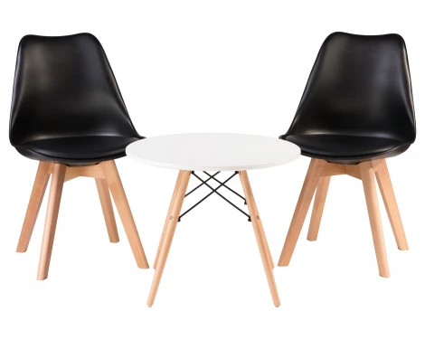 Стол журнальный SHELLEY (ножки светлый бук, цвет белый)