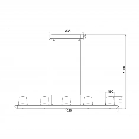 Подвесной светильник светодиодный ALABASTRO 9435