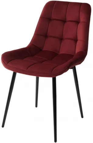 Обеденный стул M-City ХОФМАН, цвет винный #H47, велюр / черный каркас 4 шт./1 к