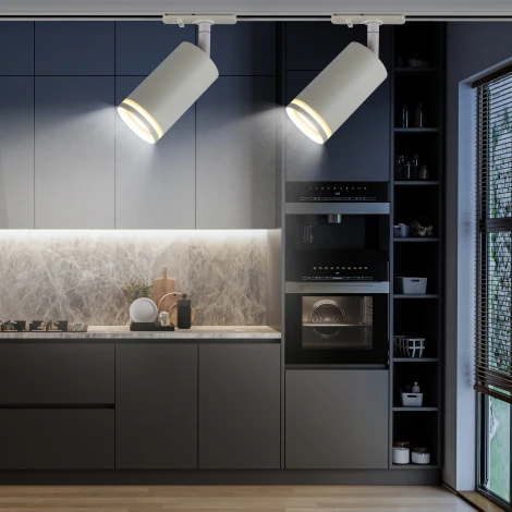 Трековый светильник однофазный TR52 - GU10 WH под лампу белый Б0054165 ЭРА (220V)