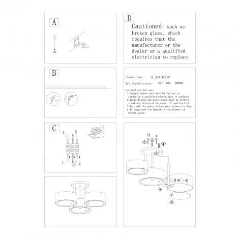 Потолочная люстра ST Luce Foresta SL483.502.03