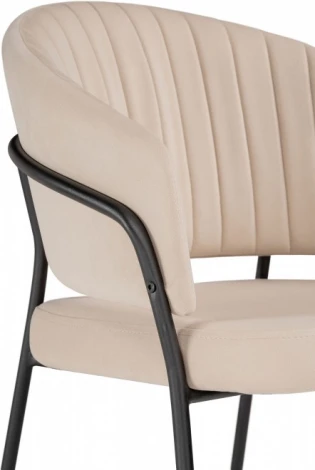 Стул на металлокаркасе Лео (Лео бежевый brandy light 2 / черный) Woodville арт.592481
