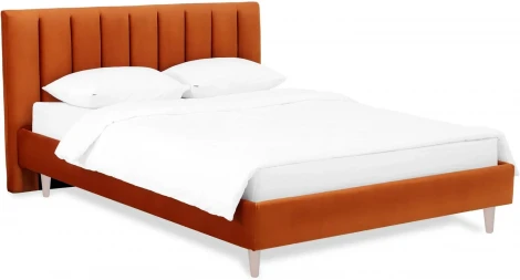 Кровать Queen II Sofia L 1600 ОГОГО (арт.577471), (Ткань/Оранжевый)