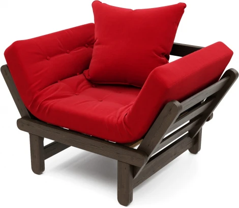 Кресло Arsko Сламбер венге красный велюр