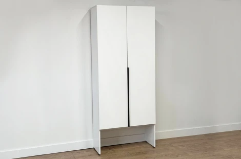 Шкаф двухдверный L800 Баско Mebelson (ЛДСП/Светлое дерево) арт.173778,2552