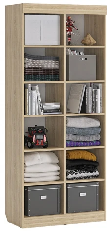 Форсаж Стеллаж, цвет дуб сонома/белый Mebelson (арт.MKF-03.1623)