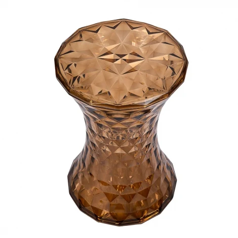 Стул-пуф Stone прозрачный янтарный Bradex Home FR 1081