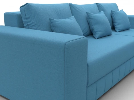 Диван угловой Лига-076 угол универсальный (ДСП/Пластик/Рогожка/Голубой) Лига Диванов 129838