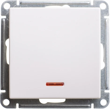 Выключатель встраиваемый одноклавишный с подсветкой (белый) Systeme Electric W59 VS610-157-1-86