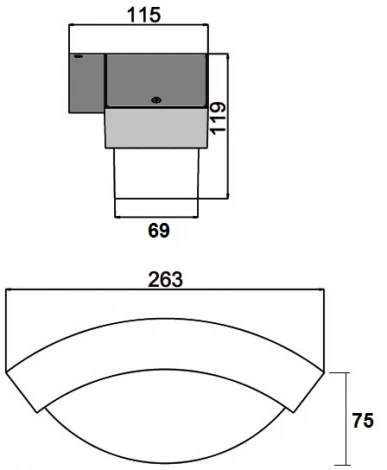 Уличный настенный светильник Oasis Light GEOMETRY 2146 R