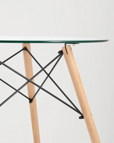Стол Eames DSW  D80 стеклянный Stool Group арт.УТ000039068