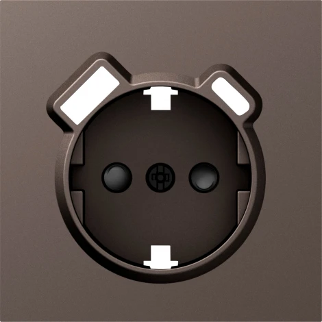 Накладка для розетки Schuko с зарядным устройством USB A+C, со шторками 16A 250В, мокко Donel S08 DS22953