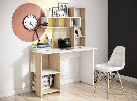 Письменный стол Woodville Эфес дуб сонома / белый 508504