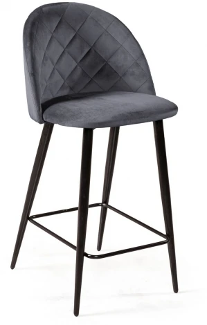 Cтул полубарный Thomas ромб, бархат серый 27 Top Concept 79986
