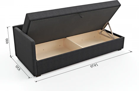 Диван-кровать Arsko Велес Угол левый рогожка графитовая