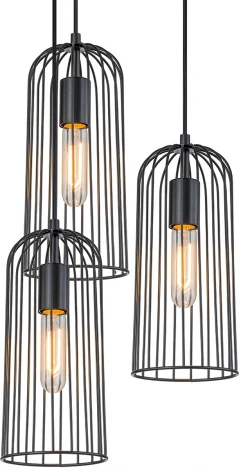 Подвесная люстра Escada Phoenix 10198/6 6х60Вт Е27, металл, черный (220V, на проводе)