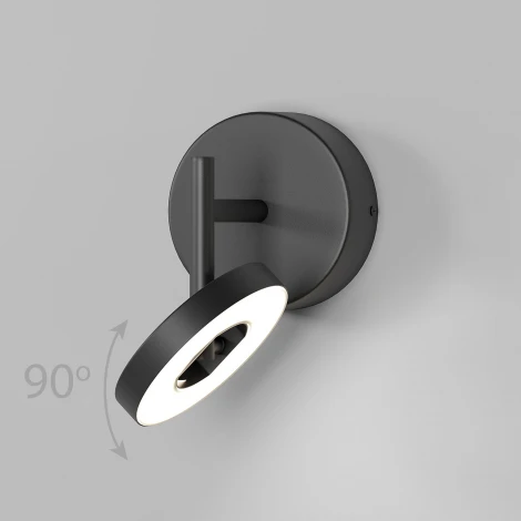 Настенный уличный светильник Elektrostandard Verano 35185/D черный (LED, 220V, круглые, IP54)