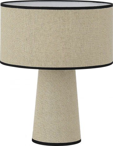 Настольная лампа ST Luce Jackie SL1354.504.01 Бежевый/Бежевый, Черный E27 1*40W (220V, выключатель, круглые)