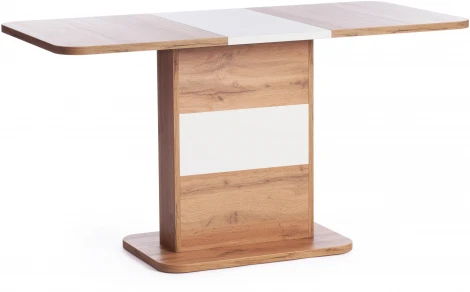 Стол обеденный SMART ЛДСП, 105-140х68,6х75 см, Дуб вотан/Белый Tetchair 18991