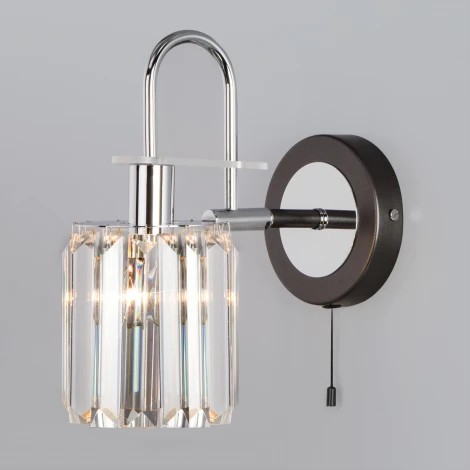 Бра Eurosvet Tenia 70090/1 графит (220V, хрусталь, выключатель)