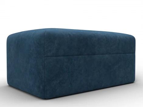 Модуль пуф Лига-060 НПБ (ЛДСП,Брус,Фанера,Велюр/Синий) Лига Диванов 129586