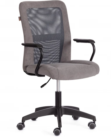 Компьютерное кресло игровое Tetchair STAFF (Флок,Ткань/Серый)