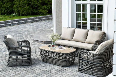 "Ницца" лаунж-зона из искусственного ротанга, цвет бронзовый 4SIS арт.УТ-00010002